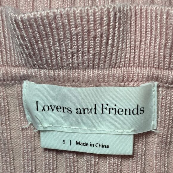 Lovers and Friends Revolve Carissa Ruffle Sweater Blush S - Picture 9 of 11